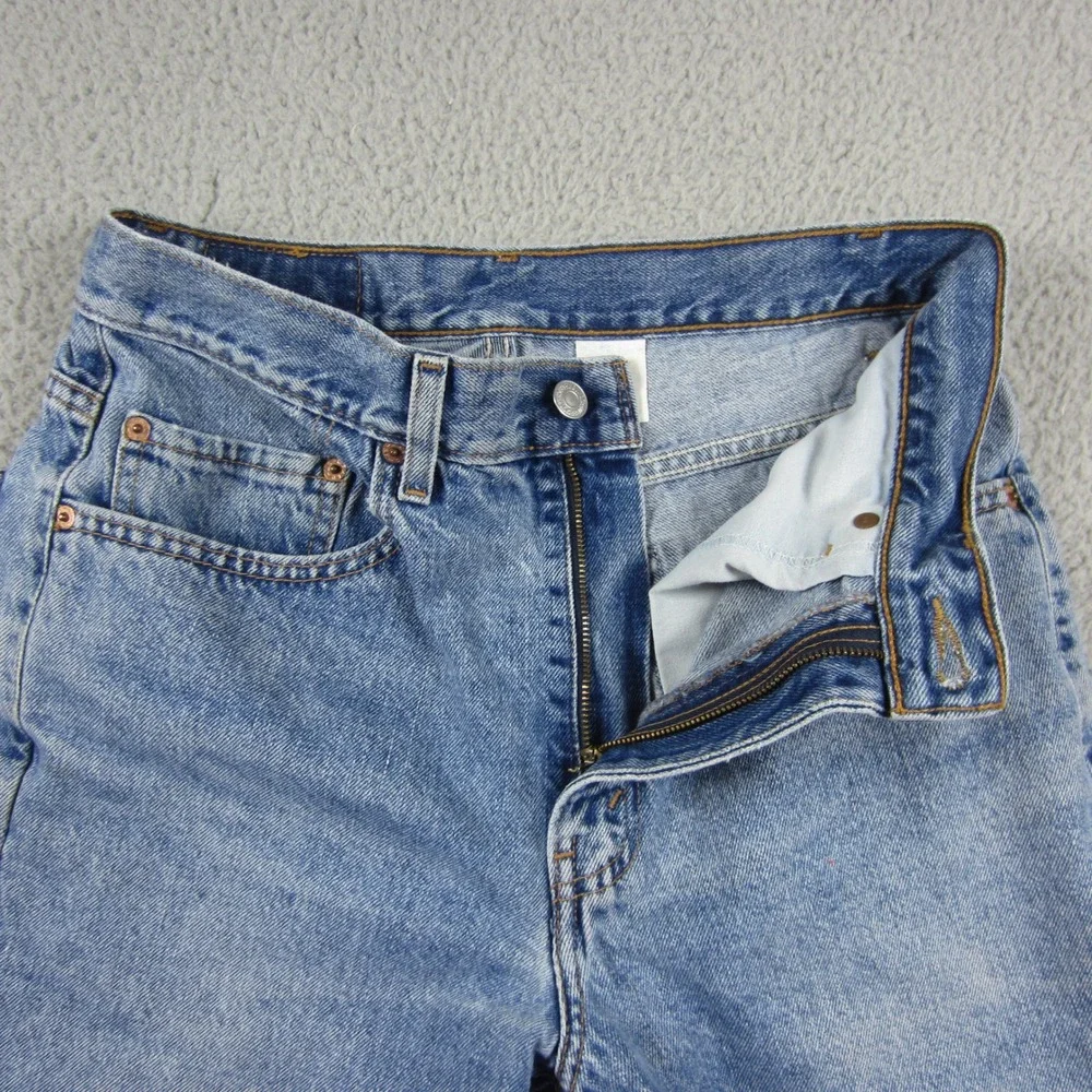 VTG Levis 505 Denim Shorts Mens 32 Blue Regular Fit Cut Off Raw Hem streetwear